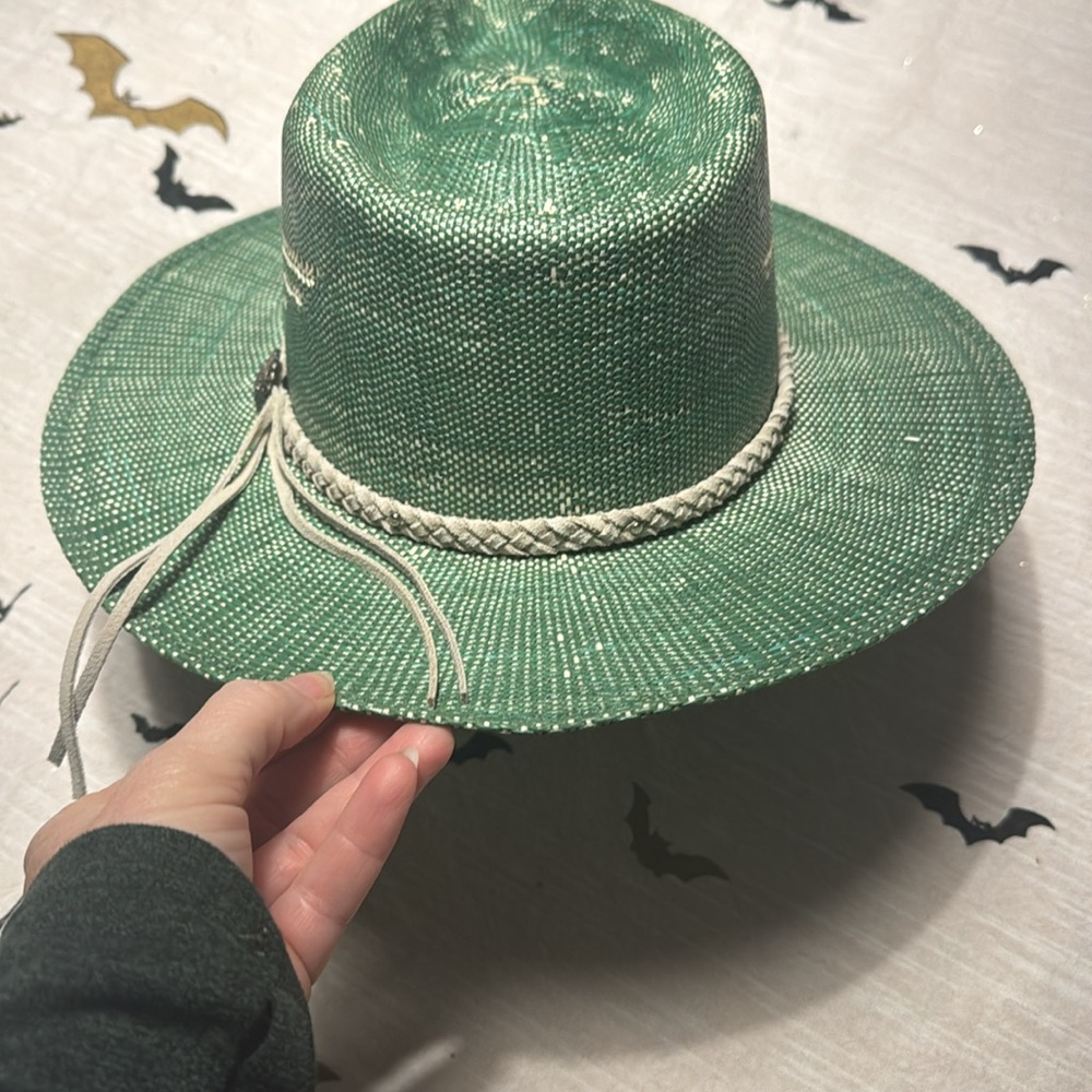 Charlie Horse straw hat green Women’s size Small - Picture 4 of 7